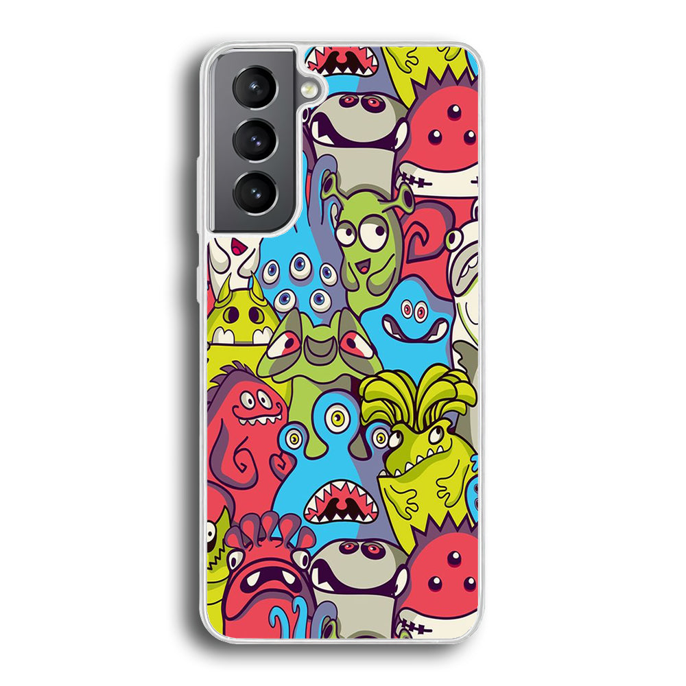 Doodle 006 Samsung Galaxy S21 Plus Case-Phone Case-Rubber White (2D Case)-Altracase