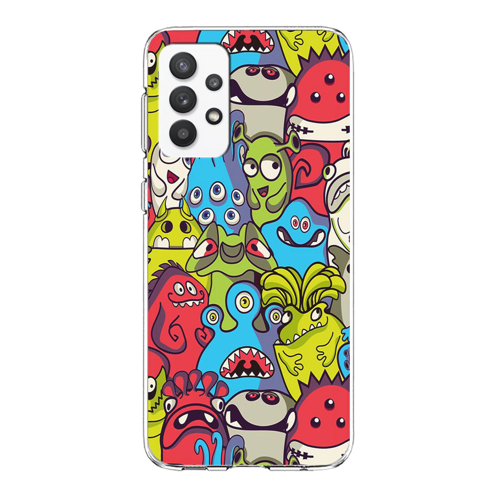 Doodle Art 006 Samsung Galaxy A32 Case-Phone Case-Clear Soft Case-Altracase