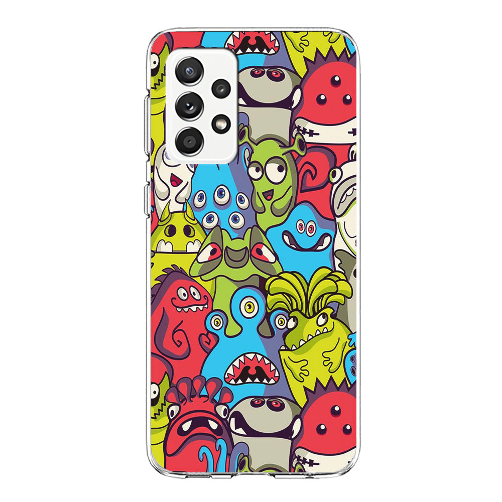 Doodle Art 006 Samsung Galaxy A72 Case-Phone Case-Clear Soft Case-Altracase