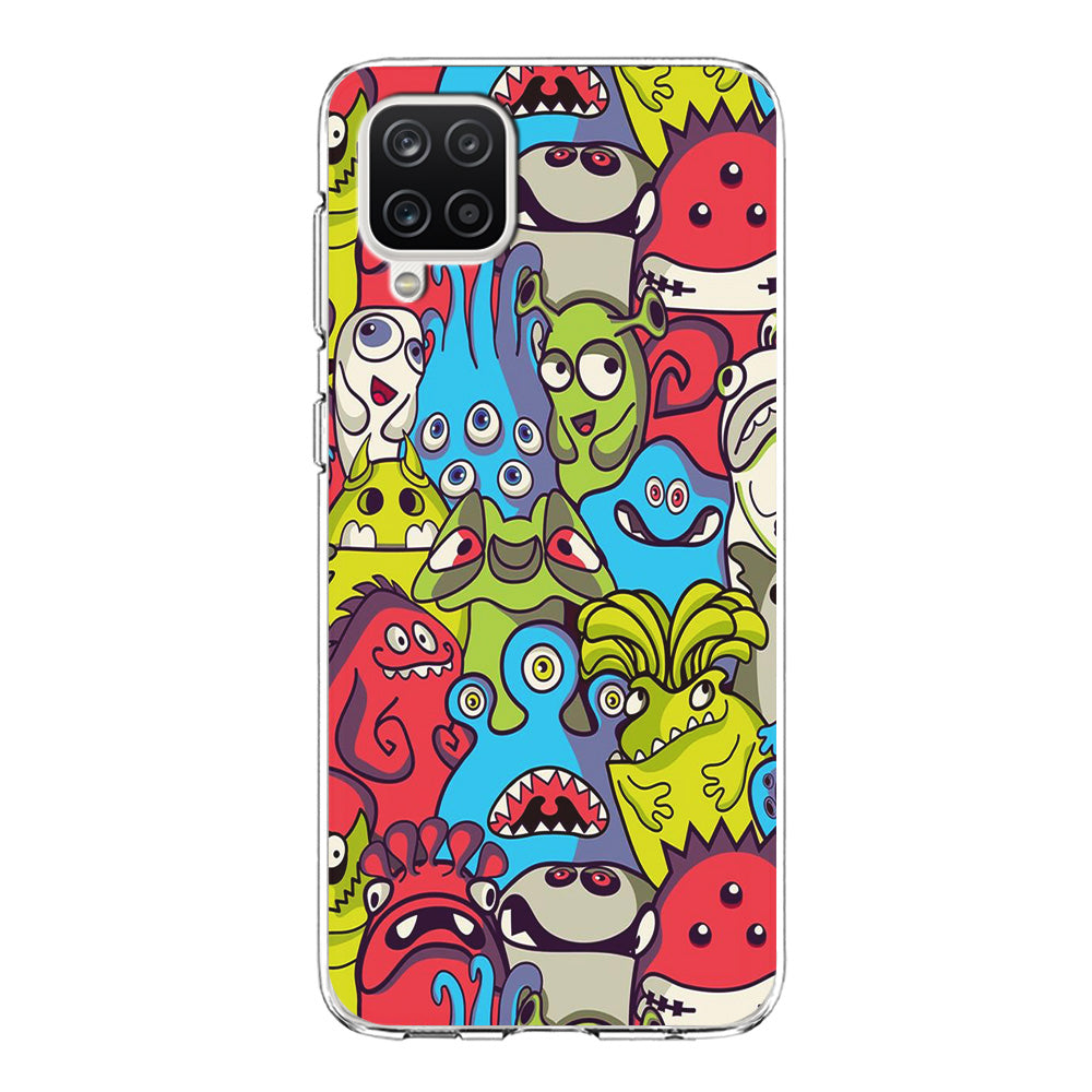 Doodle Art 006 Samsung Galaxy A12 Case-Phone Case-Clear Soft Case-Altracase