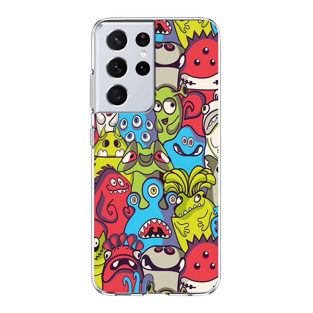 Doodle 006 Samsung Galaxy S21 Ultra Case-Phone Case-Clear Soft Case-Altracase