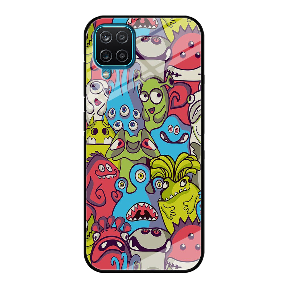 Doodle Art 006 Samsung Galaxy A12 Case-Phone Case-Tempered Glass Case-Altracase
