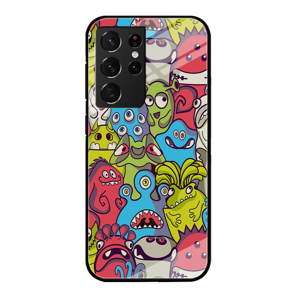Doodle 006 Samsung Galaxy S21 Ultra Case-Phone Case-Tempered Glass Case-Altracase