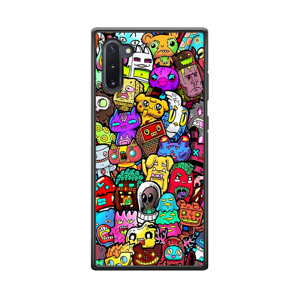 Doodle Cute Character Samsung Galaxy Note 10 Case-Phone Case-Tempered Glass Case-Altracase