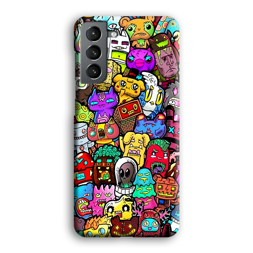 Doodle Cute Character Samsung Galaxy S21 Plus Case-Phone Case-3D Case-Altracase