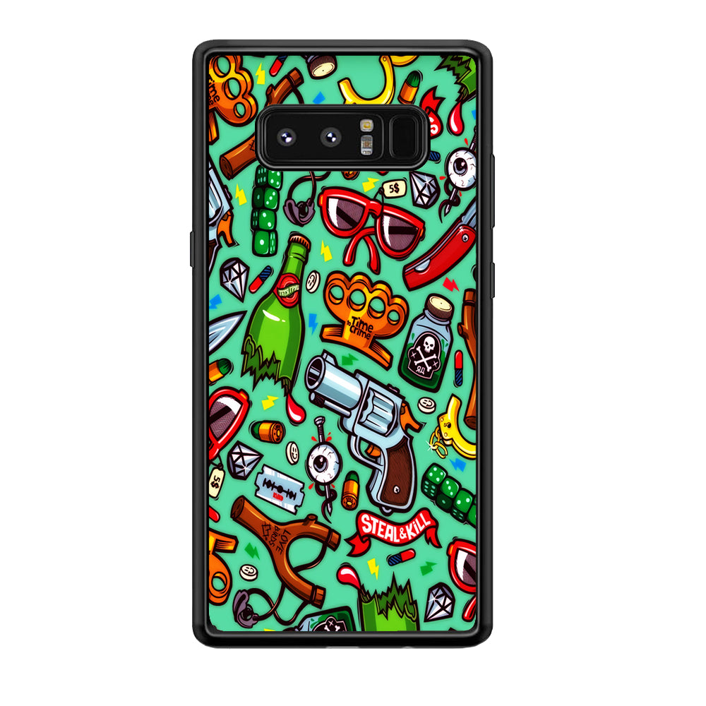Doodle Sticker Bomb Samsung Galaxy Note 8 Case-Phone Case-Tempered Glass Case-Altracase