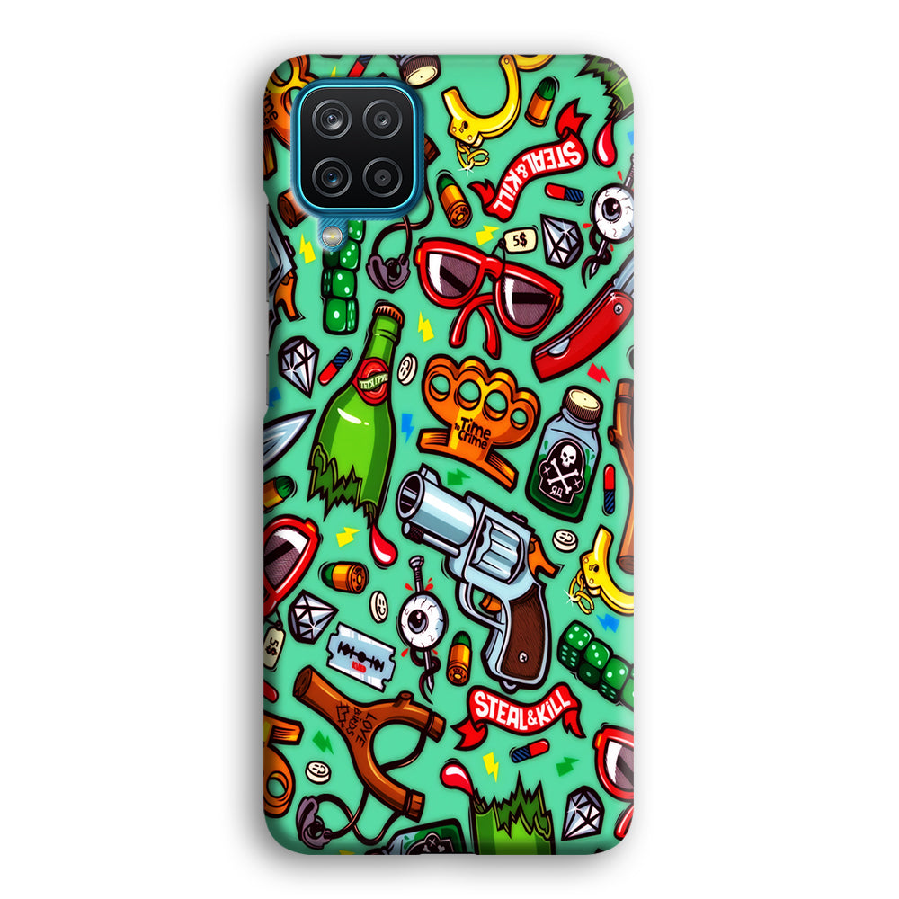Doodle Sticker Bomb Samsung Galaxy A12 Case-Phone Case-3D Case-Altracase