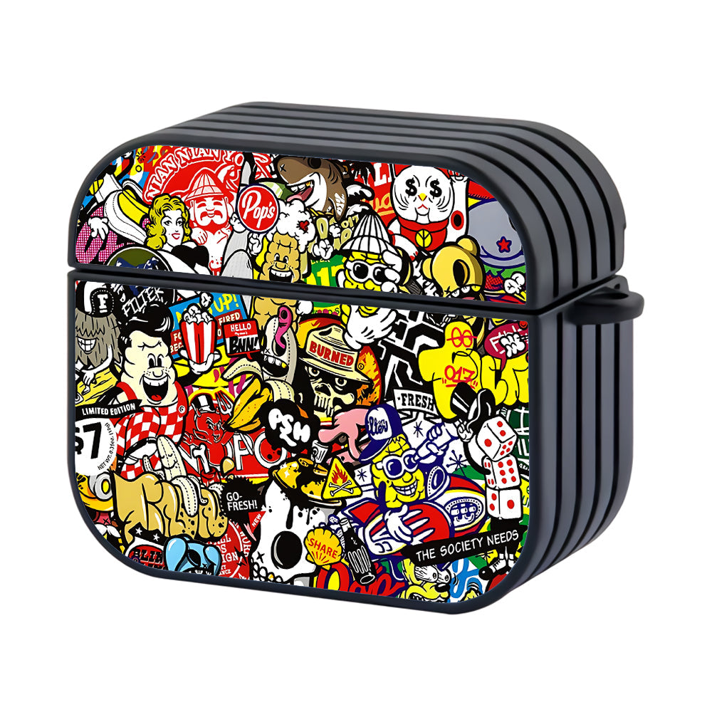 Doodle Sticker Bomb Society Apple AirPods 4 Case - AirPod Case - Altracase
