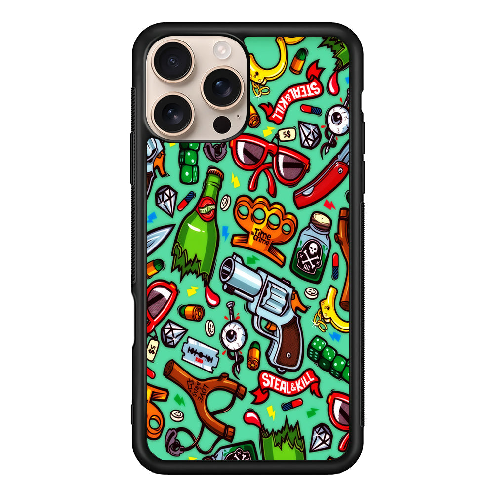 Doodle Sticker Bomb iPhone 16 Pro Max Case - Altracase