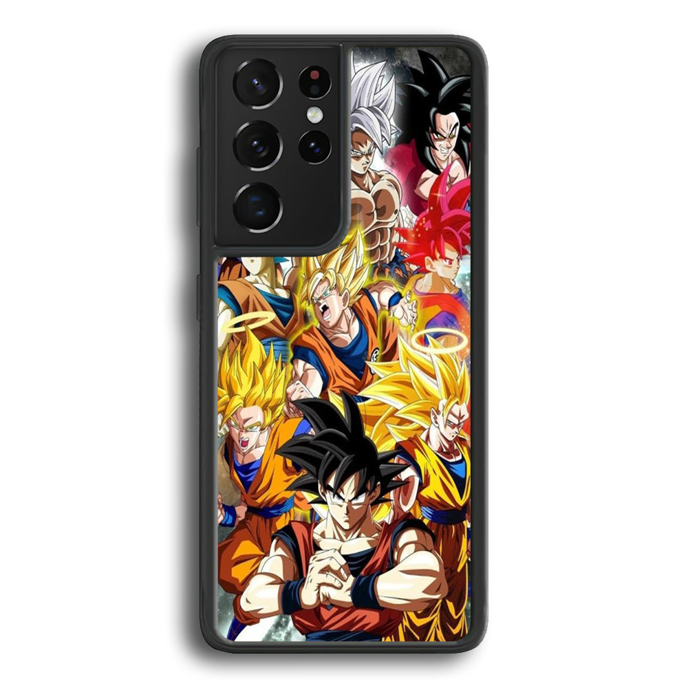 Dragon Ball - Goku 006 Samsung Galaxy S23 Ultra Case-Phone Case-Rubber Black (2D Case)-Altracase