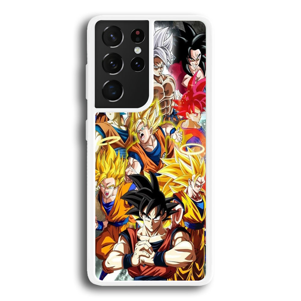 Dragon Ball - Goku 006 Samsung Galaxy S23 Ultra Case-Phone Case-Rubber White (2D Case)-Altracase