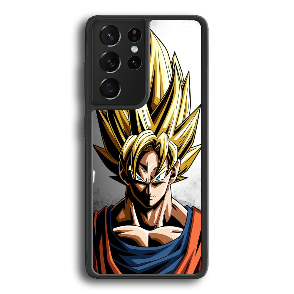 Dragon Ball - Goku 014 Samsung Galaxy S21 Ultra Case-Phone Case-Rubber Black (2D Case)-Altracase