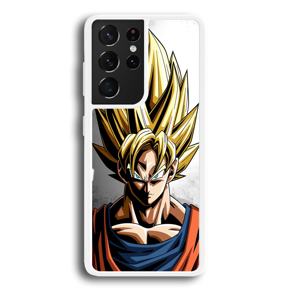 Dragon Ball - Goku 014 Samsung Galaxy S21 Ultra Case-Phone Case-Rubber White (2D Case)-Altracase