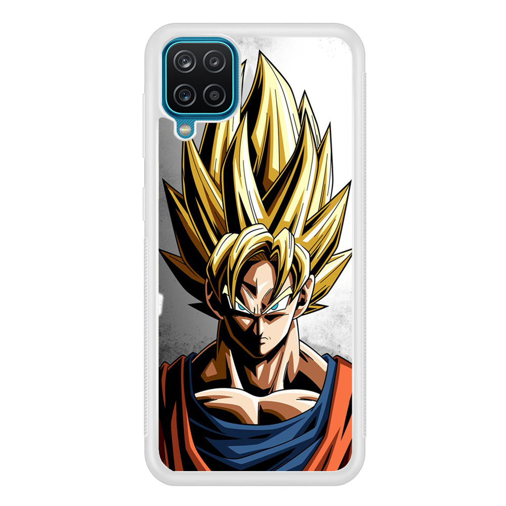 Dragon Ball - Goku 014 Samsung Galaxy A12 Case-Phone Case-Rubber White (2D Case)-Altracase