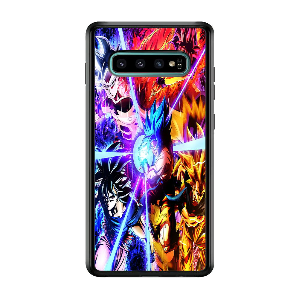Dragon Ball Super Saiyan Kamehameha Samsung Galaxy S10 Case-Phone Case-Rubber Black (2D Case)-Altracase