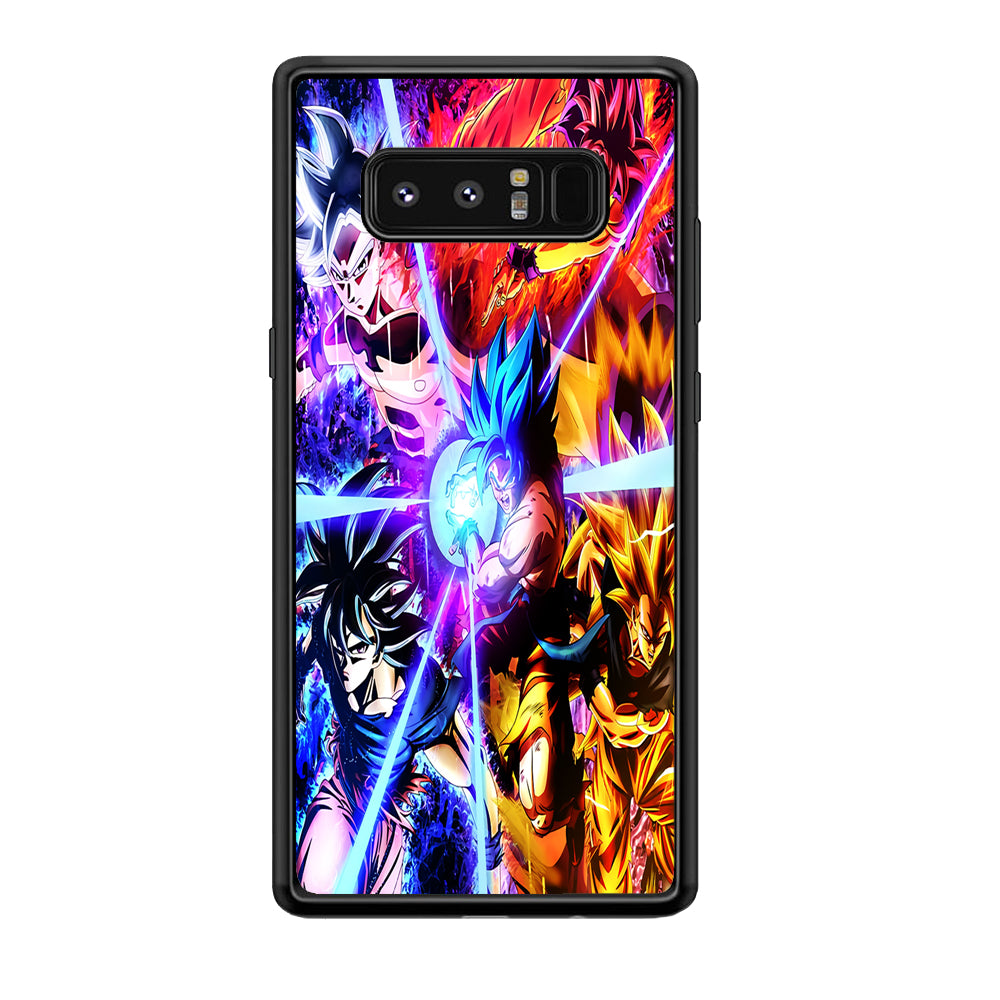 Dragon Ball Super Saiyan Kamehameha Samsung Galaxy Note 8 Case-Phone Case-Rubber Black (2D Case)-Altracase