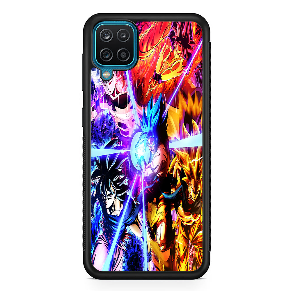 Dragon Ball Super Saiyan Kamehameha Samsung Galaxy A12 Case-Phone Case-Rubber Black (2D Case)-Altracase