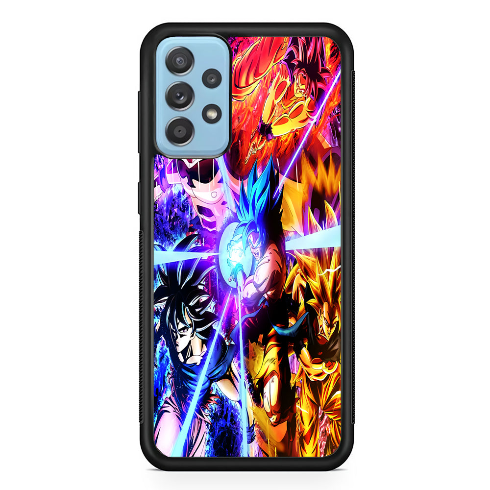 Dragon Ball Super Saiyan Kamehameha Samsung Galaxy A52 Case-Phone Case-Rubber Black (2D Case)-Altracase