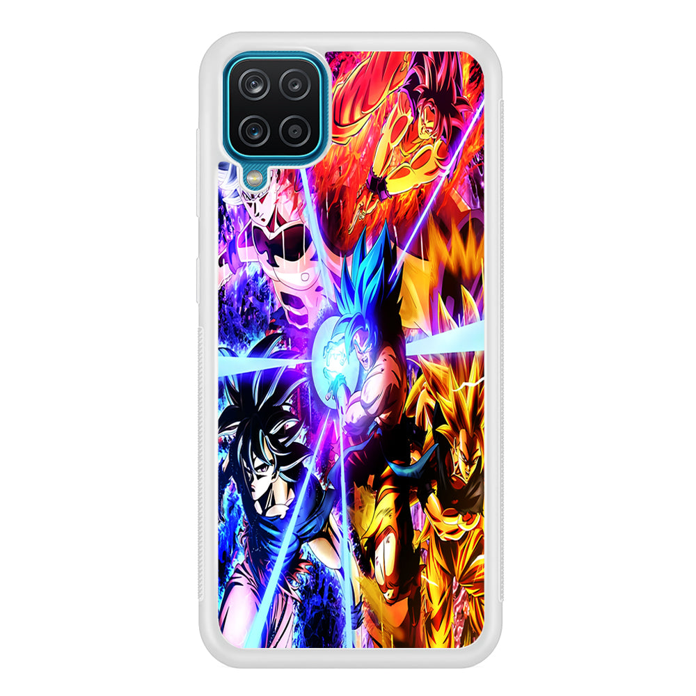 Dragon Ball Super Saiyan Kamehameha Samsung Galaxy A12 Case-Phone Case-Rubber White (2D Case)-Altracase