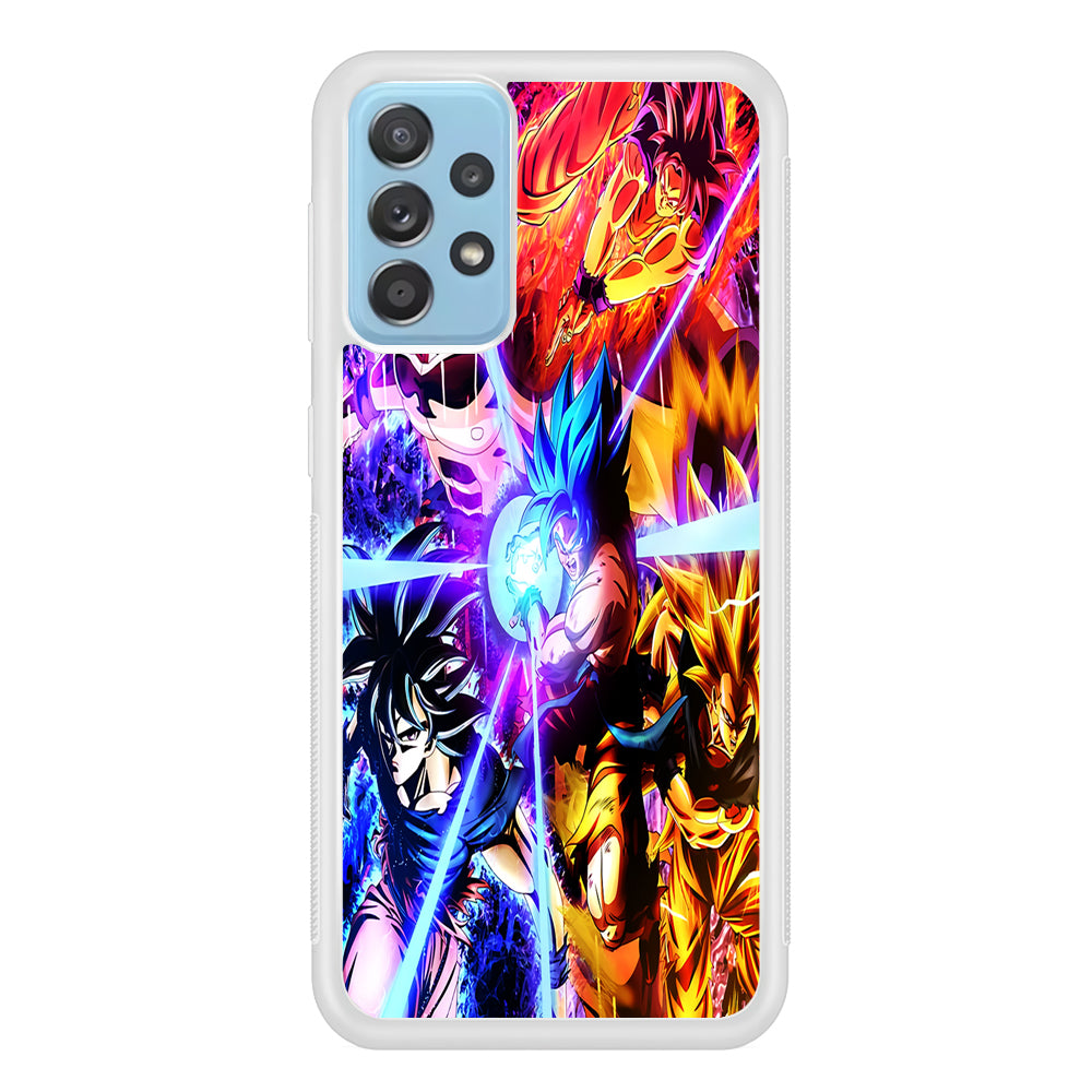 Dragon Ball Super Saiyan Kamehameha Samsung Galaxy A52 Case-Phone Case-Rubber White (2D Case)-Altracase