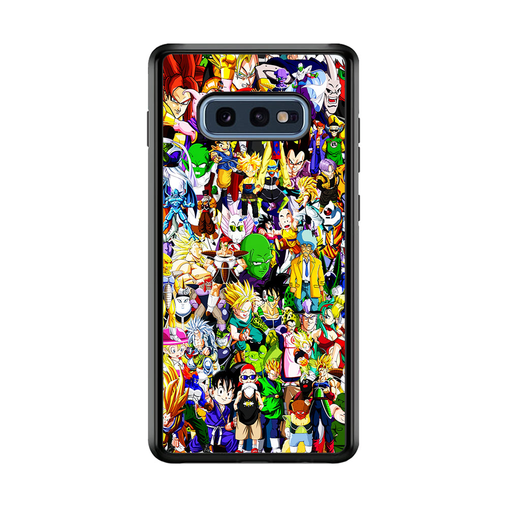Dragon Ball Z All Characters Samsung Galaxy S10E Case-Phone Case-Rubber Black (2D Case)-Altracase