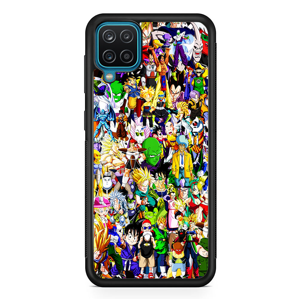 Dragon Ball Z All Characters Samsung Galaxy A12 Case-Phone Case-Rubber Black (2D Case)-Altracase