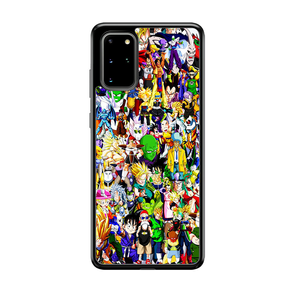 Dragon Ball Z All Characters Samsung Galaxy S20 Plus Case-Phone Case-Rubber Black (2D Case)-Altracase
