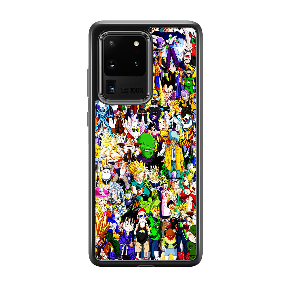 Dragon Ball Z All Characters Samsung Galaxy S20 Ultra Case-Phone Case-Rubber Black (2D Case)-Altracase