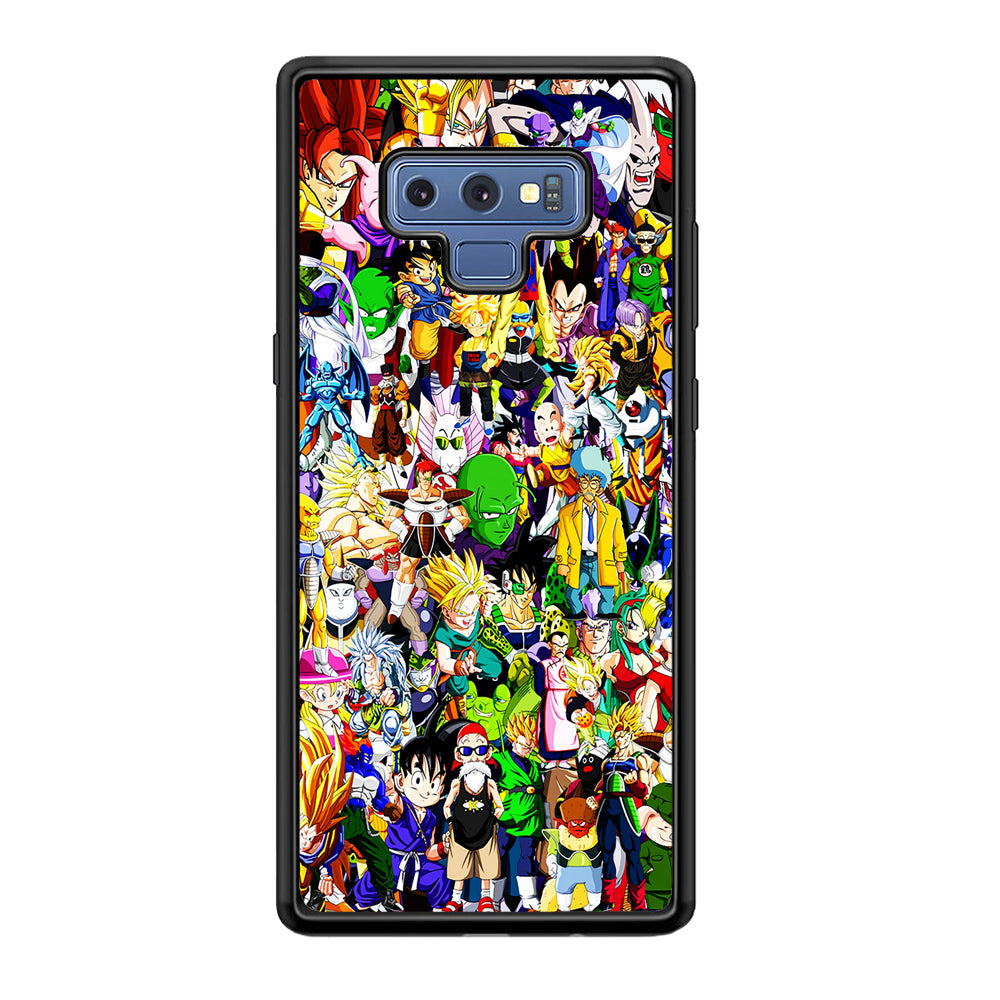 Dragon Ball Z All Characters Samsung Galaxy Note 9 Case-Phone Case-Rubber Black (2D Case)-Altracase