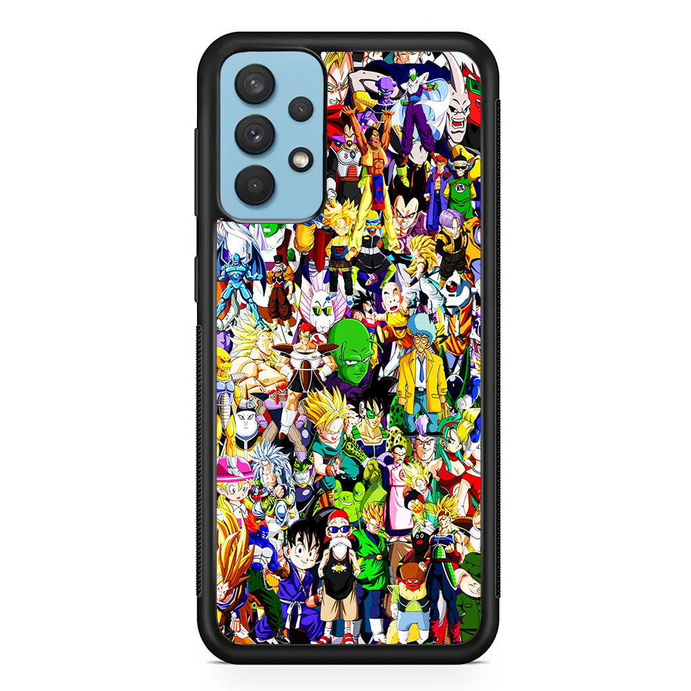Dragon Ball Z All Characters Samsung Galaxy A32 Case-Phone Case-Rubber Black (2D Case)-Altracase