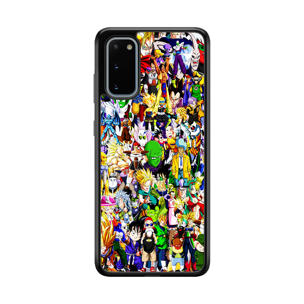 Dragon Ball Z All Characters Samsung Galaxy S20 Case-Phone Case-Rubber Black (2D Case)-Altracase