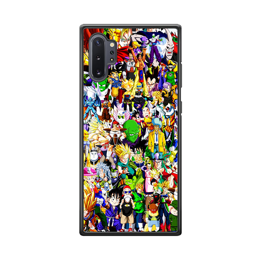 Dragon Ball Z All Characters Samsung Galaxy Note 10 Plus Case-Phone Case-Rubber Black (2D Case)-Altracase
