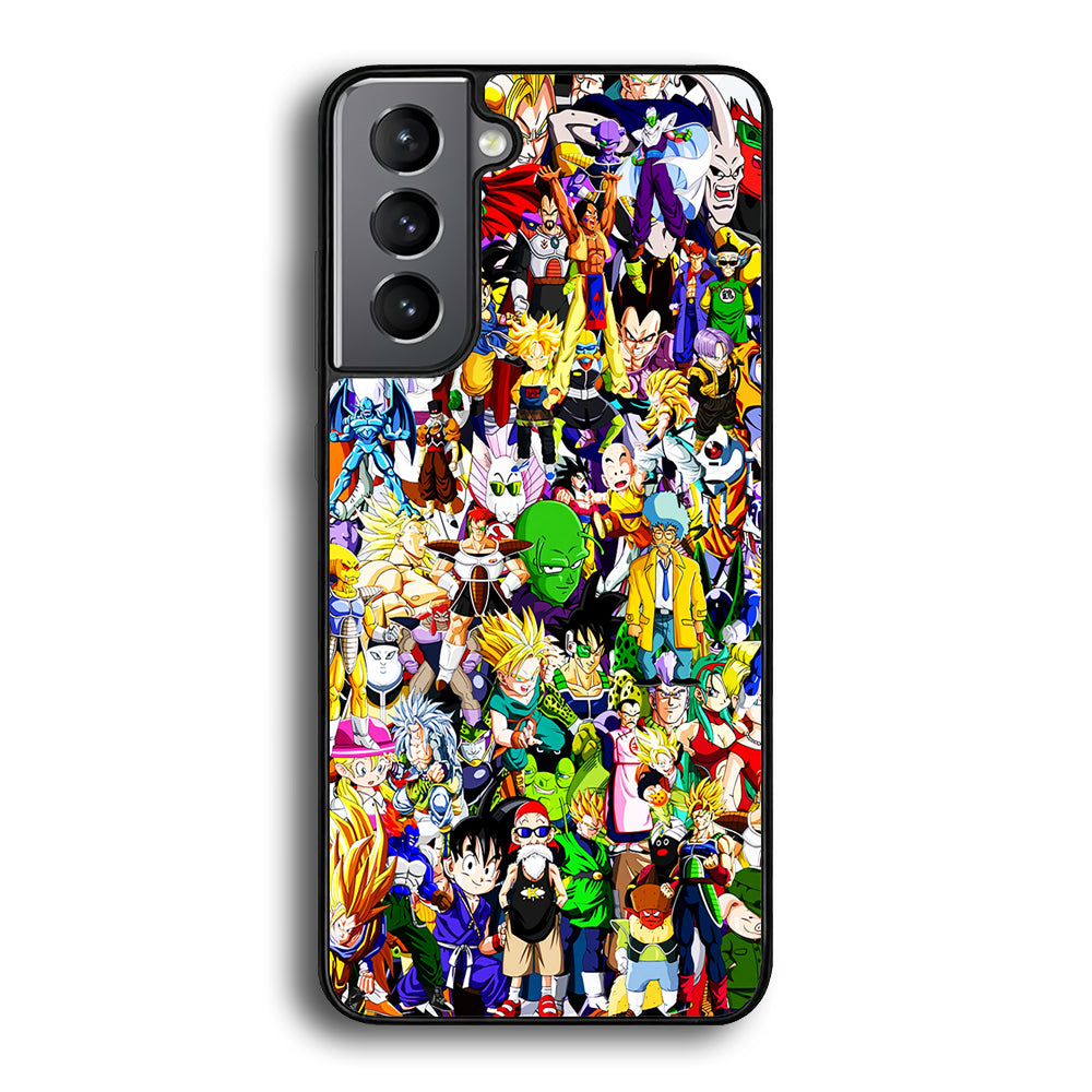 Dragon Ball Z All Characters Samsung Galaxy S21 Plus Case-Phone Case-Rubber Black (2D Case)-Altracase