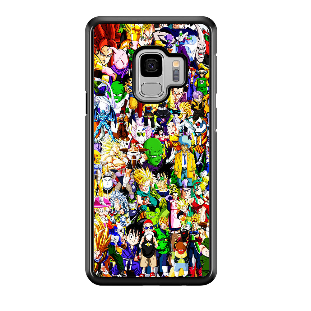 Dragon Ball Z All Characters Samsung Galaxy S9 Case-Phone Case-Rubber Black (2D Case)-Altracase