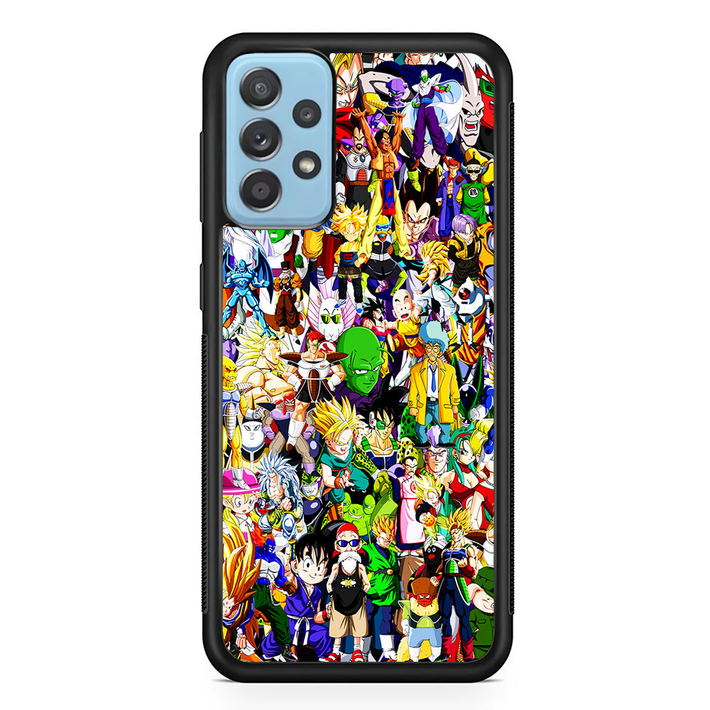 Dragon Ball Z All Characters Samsung Galaxy A72 Case-Phone Case-Rubber Black (2D Case)-Altracase