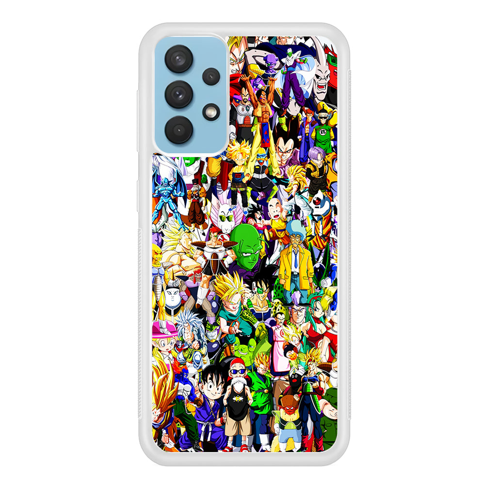 Dragon Ball Z All Characters Samsung Galaxy A32 Case-Phone Case-Rubber White (2D Case)-Altracase