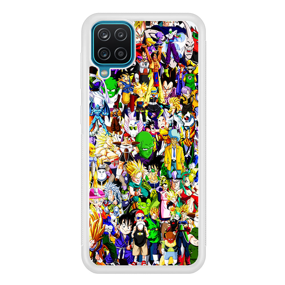 Dragon Ball Z All Characters Samsung Galaxy A12 Case-Phone Case-Rubber White (2D Case)-Altracase