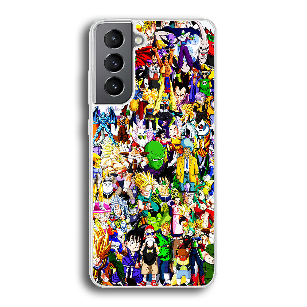 Dragon Ball Z All Characters Samsung Galaxy S21 Plus Case-Phone Case-Rubber White (2D Case)-Altracase