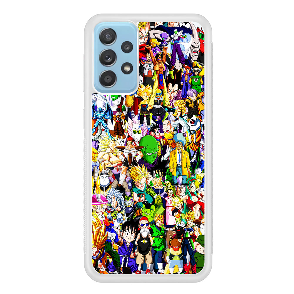 Dragon Ball Z All Characters Samsung Galaxy A72 Case-Phone Case-Rubber White (2D Case)-Altracase