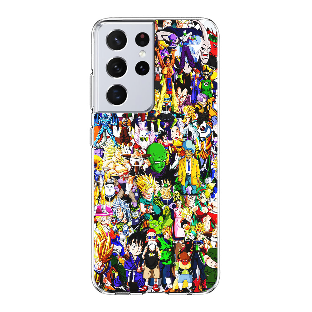 Dragon Ball Z All Characters Samsung Galaxy S21 Ultra Case-Phone Case-Clear Soft Case-Altracase