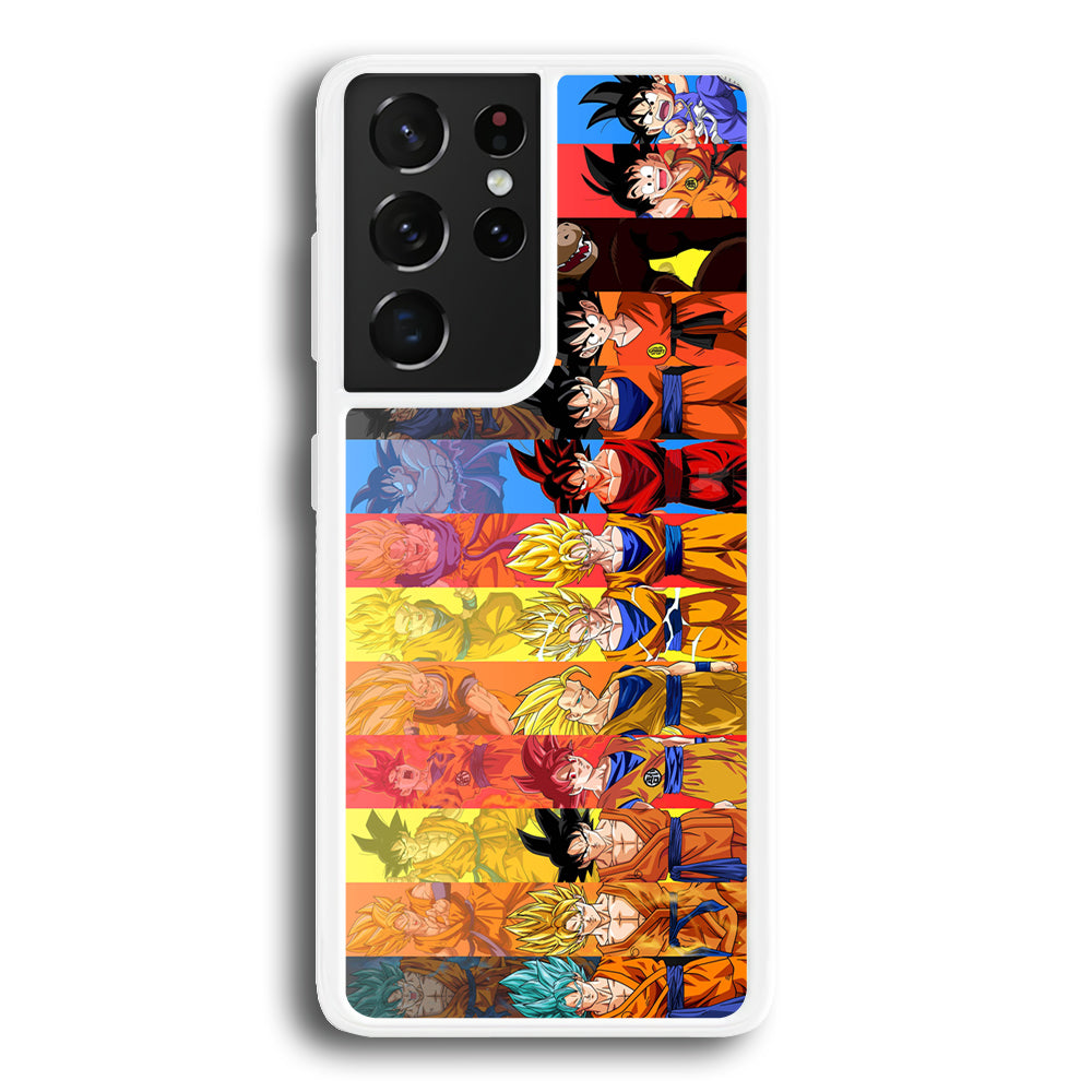 Dragon Ball Z Evolution Samsung Galaxy S21 Ultra Case-Phone Case-Rubber White (2D Case)-Altracase
