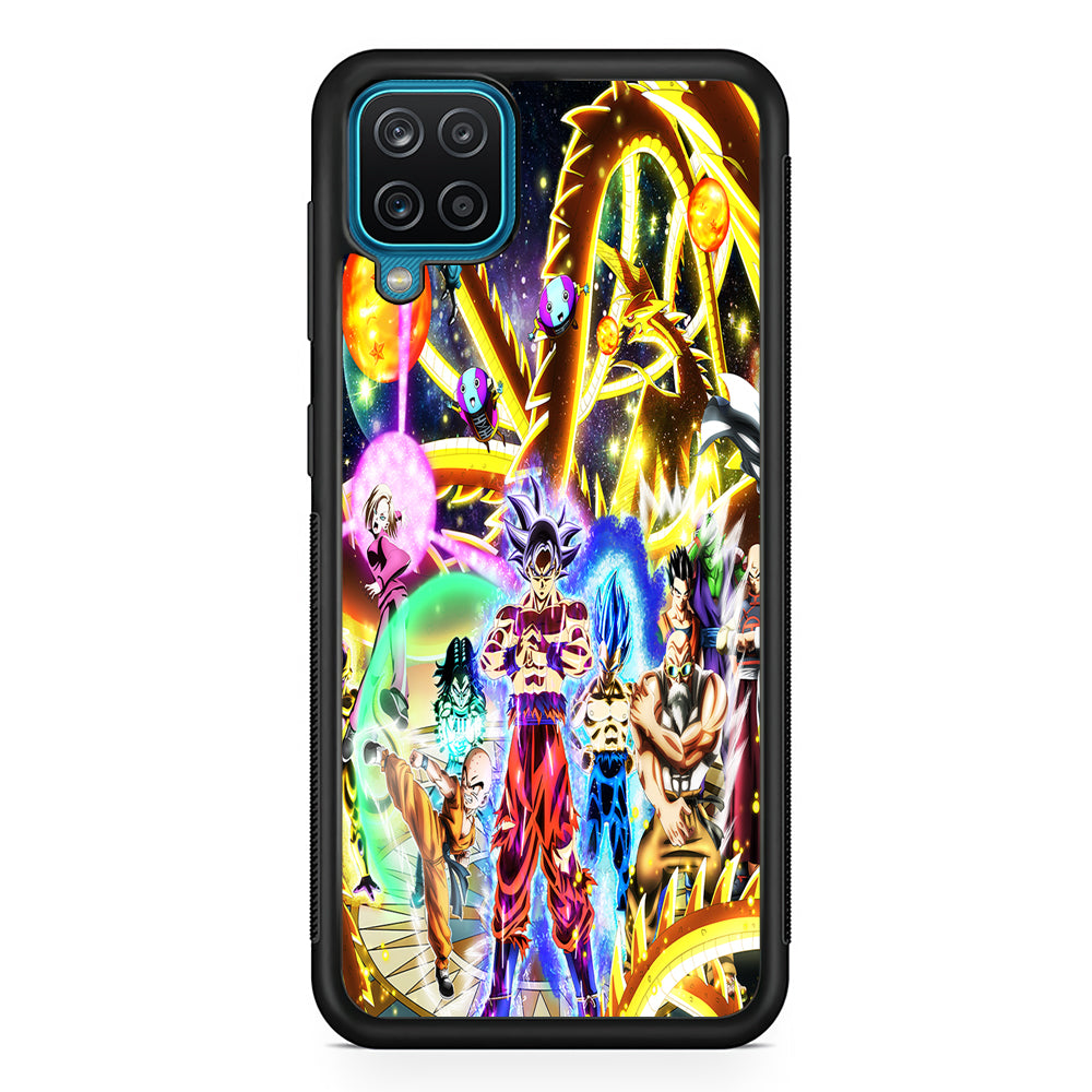 Dragon Ball Z Galaxy Samsung Galaxy A12 Case-Phone Case-Rubber Black (2D Case)-Altracase