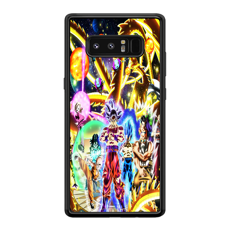 Dragon Ball Z Galaxy Samsung Galaxy Note 8 Case-Phone Case-Rubber Black (2D Case)-Altracase