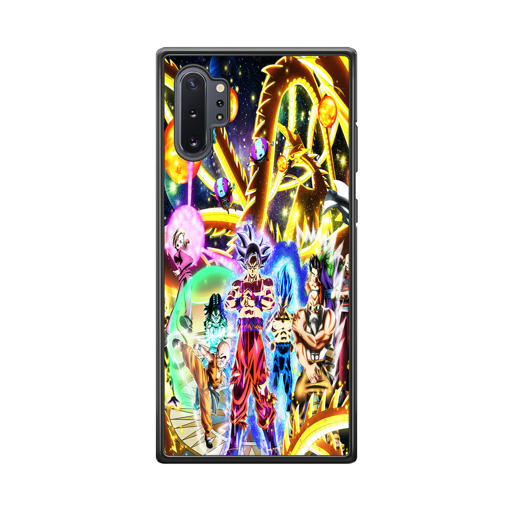 Dragon Ball Z Galaxy Samsung Galaxy Note 10 Plus Case-Phone Case-Rubber Black (2D Case)-Altracase