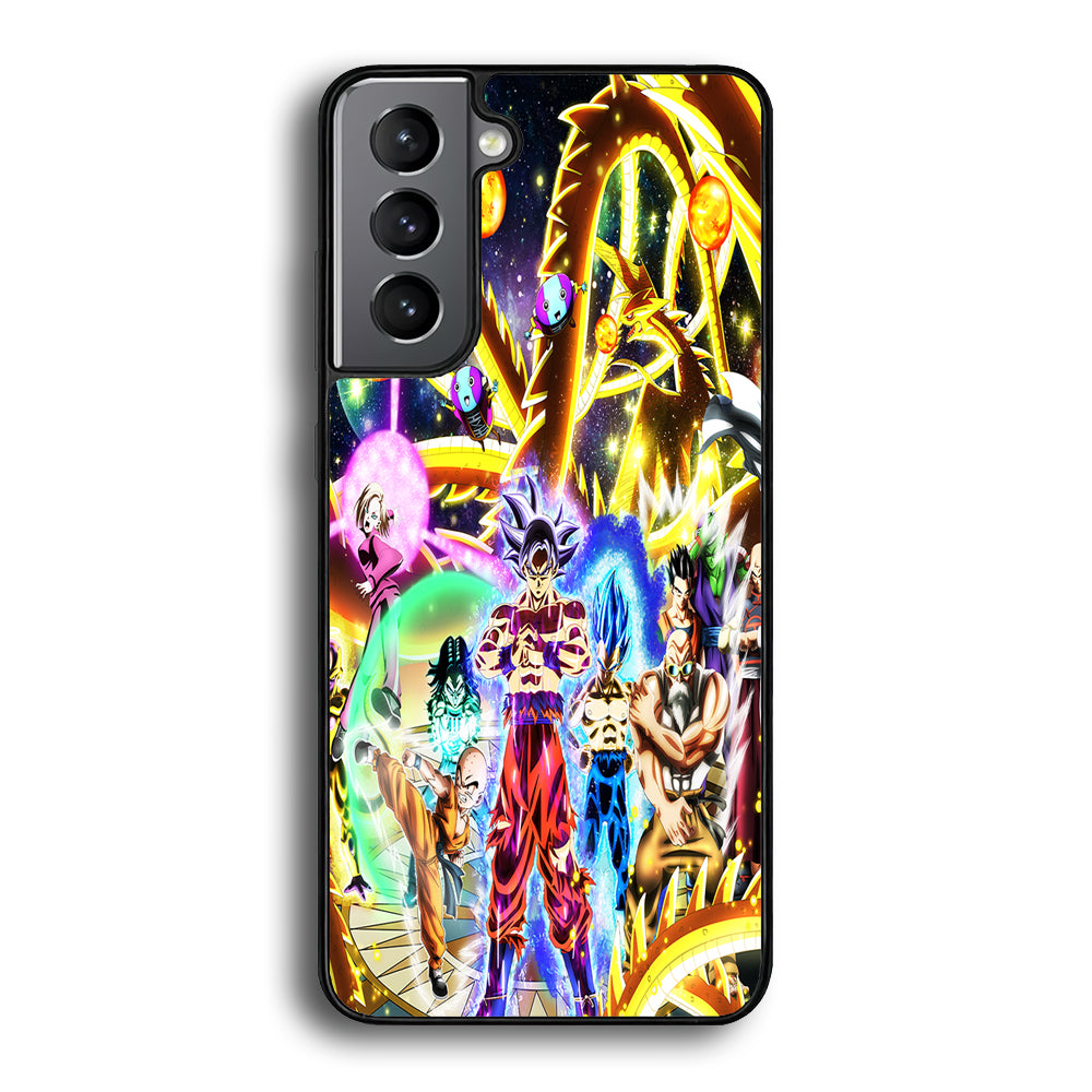 Dragon Ball Z Galaxy Samsung Galaxy S21 Plus Case-Phone Case-Rubber Black (2D Case)-Altracase