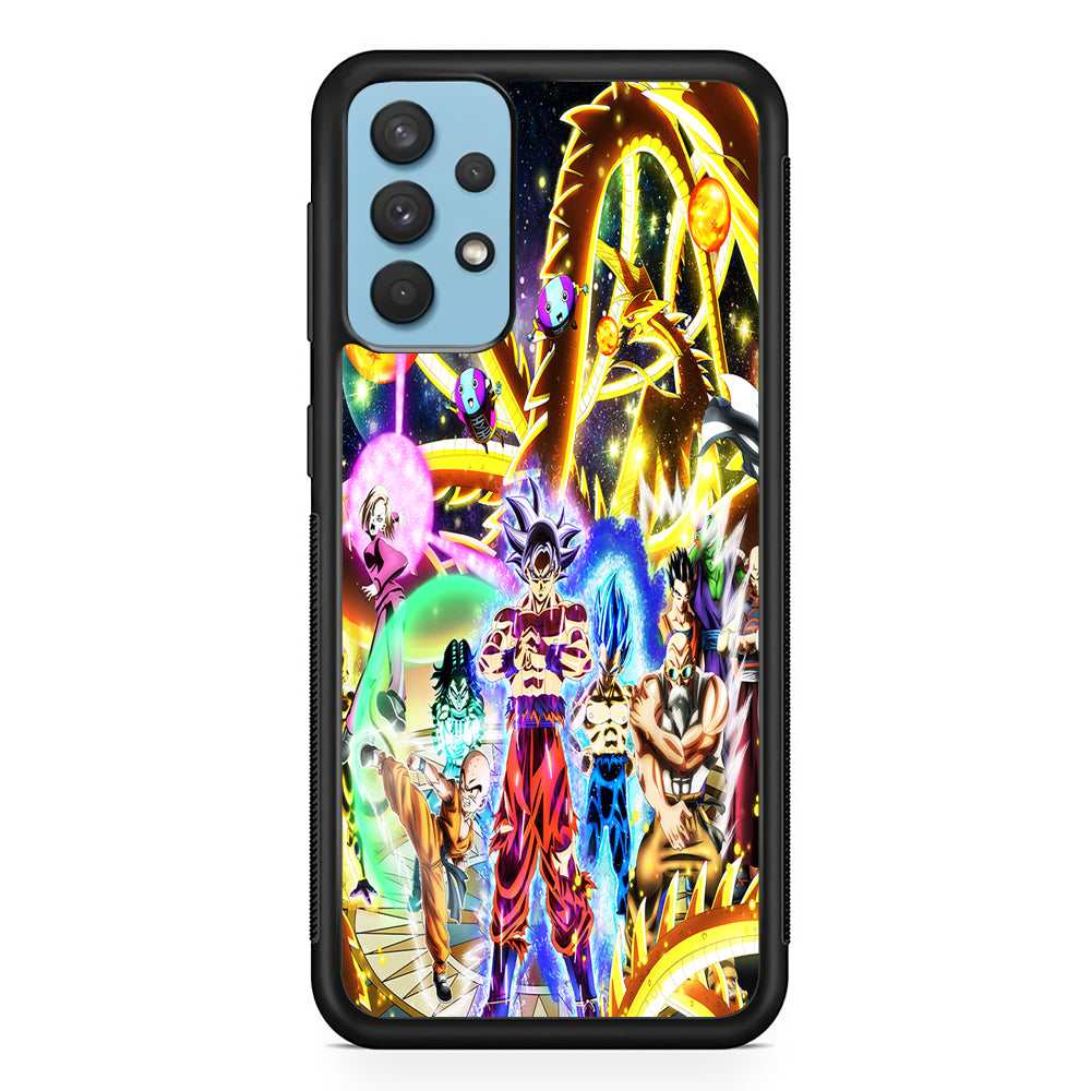 Dragon Ball Z Galaxy Samsung Galaxy A32 Case-Phone Case-Rubber Black (2D Case)-Altracase
