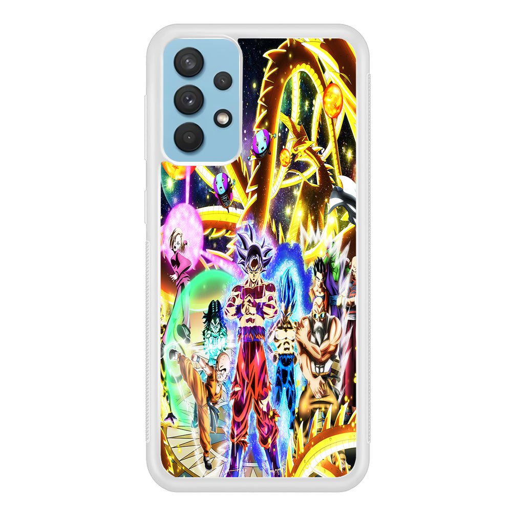 Dragon Ball Z Galaxy Samsung Galaxy A32 Case-Phone Case-Rubber White (2D Case)-Altracase