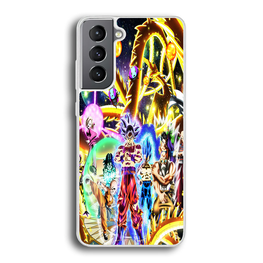 Dragon Ball Z Galaxy Samsung Galaxy S24 Case-Phone Case-Rubber White (2D Case)-Altracase