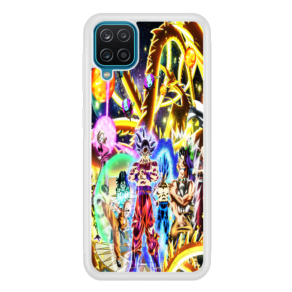 Dragon Ball Z Galaxy Samsung Galaxy A12 Case-Phone Case-Rubber White (2D Case)-Altracase