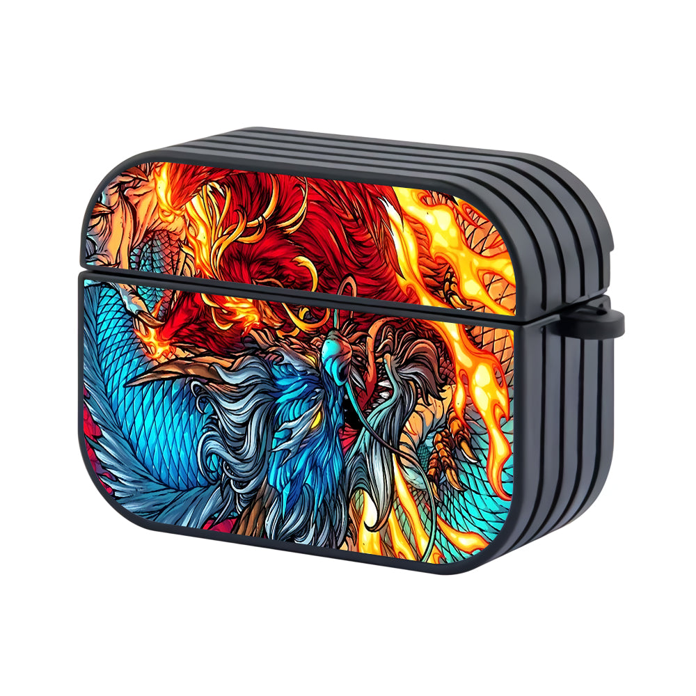 Dragon VS Phoenix Mythology Hard Plastic Case Cover For Apple Airpods Pro 2-AirPod Case-Altracase